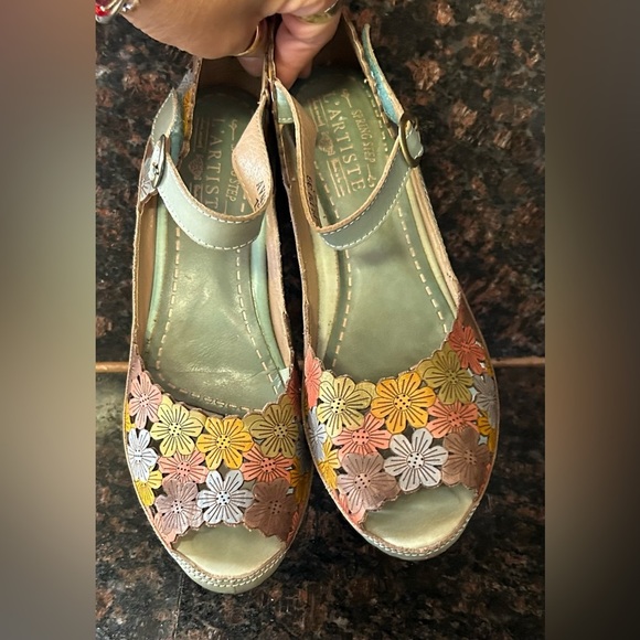 Spring Step L'Artiste Women's Avnia Ankle Strap Shoe teal Multi EU 39/ U… - Picture 6 of 11